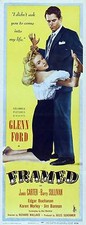 FRAMED Movie POSTER 14x36 Insert Glenn Ford Janis Carter Barry Sullivan Edgar