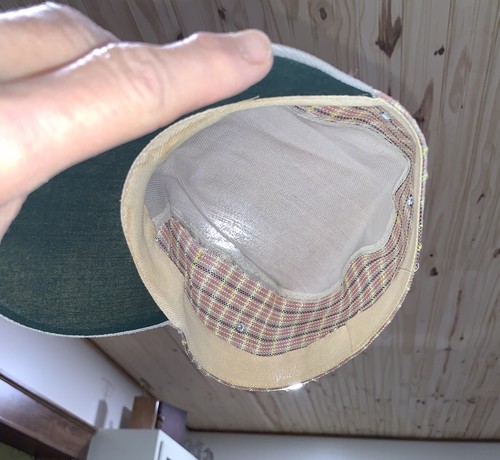 Vtg Men’s 30s-40s Mesh Light Weight Plaid Vented BALL CAP Hat 7 1/8 Med-Lg - Picture 10 of 10