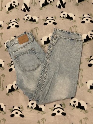 H&M Women’s Size 6 Jeans Baggy Bootcut Bottom Light Denim Washed Pants - 第 1/7 張圖片