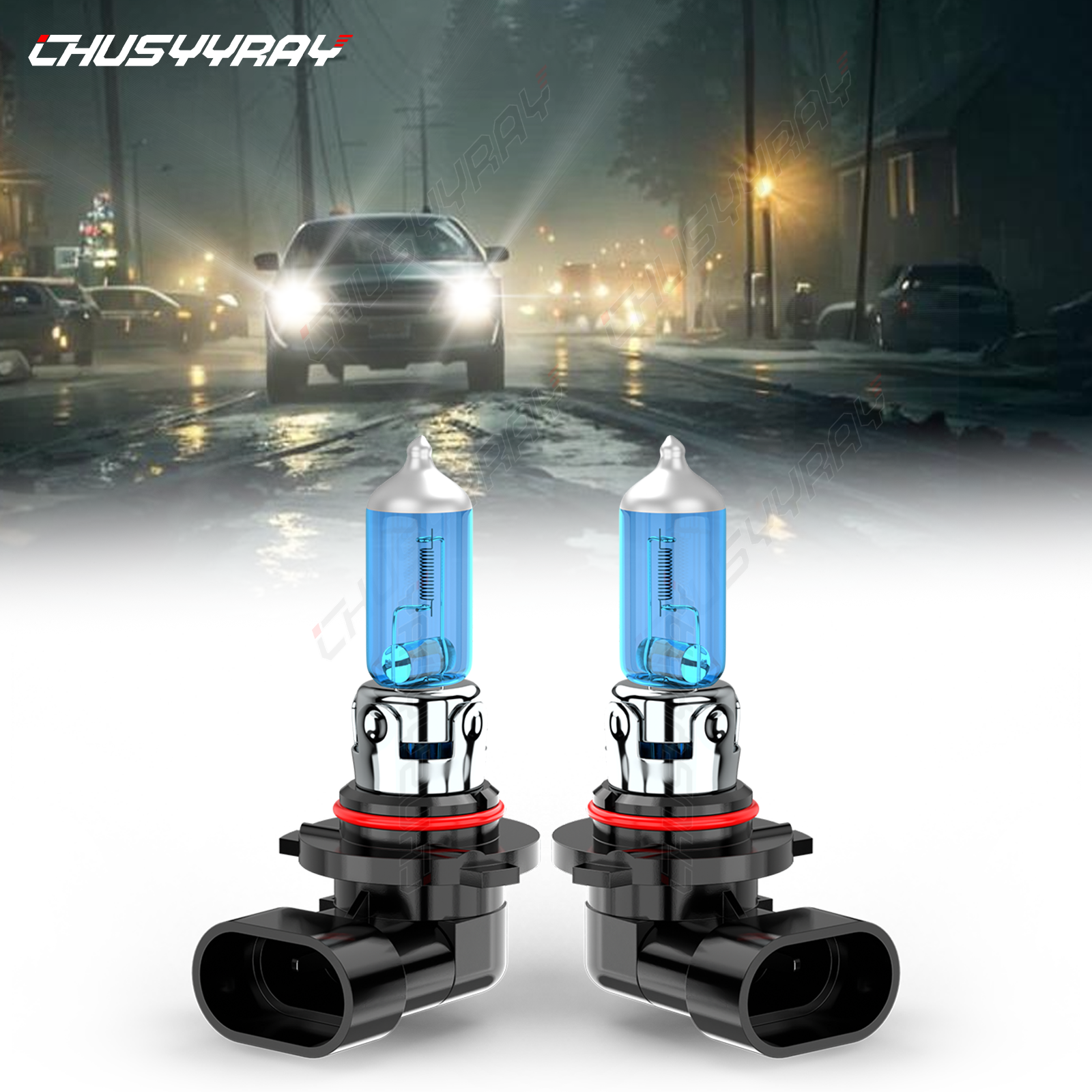 9006 Halogen Headlight Bulb Conversion Kit Low Beam White Super Bright 5000K