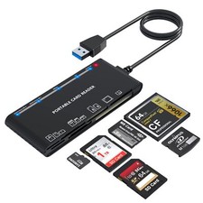 USB 3.0 Multi-Card Reader 7-in-1 Adapter 5Gbps SD/CF/TF/XD/MS UHS-I Windows/Mac