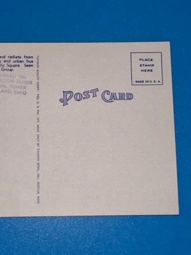 Cartolina vintage da collezione gruppo terminali quadrati pubblici, Cleveland Ohio - Foto 5 di 7