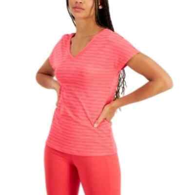 Ideology V- neck Shadow-Stripe T-Shirt, pink XXL