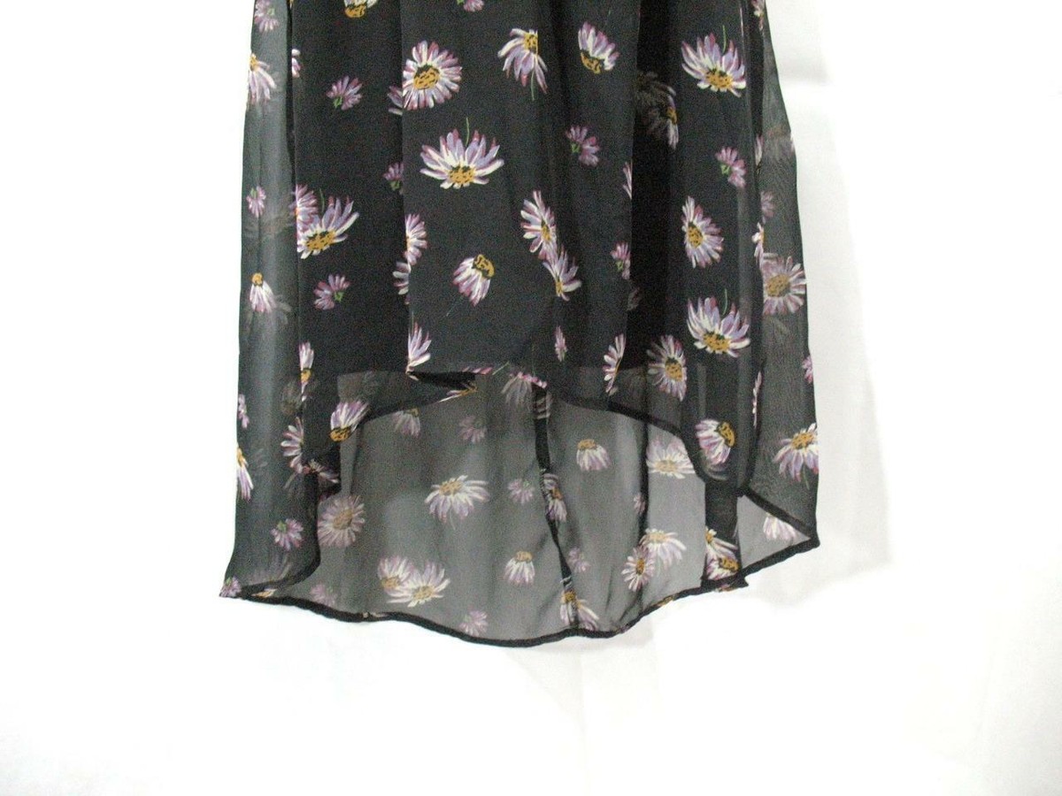 Robe O'Neill Fleurie - Taille XL, Noir Et Violet, Ourlet Hi-Lo - Occasion Excellent état