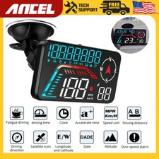Universal Gps Car Hud Head Up Display Overspeed Alarm Digital Speedometer Tool