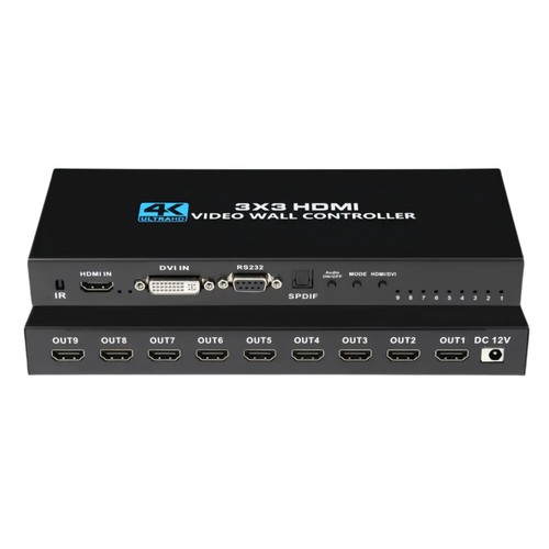 4K 3x3 HDMI DVI Video Wand Controller Prozessor 1x2 1x3 1x4 Multi Screen Spleißer - Bild 21 von 23