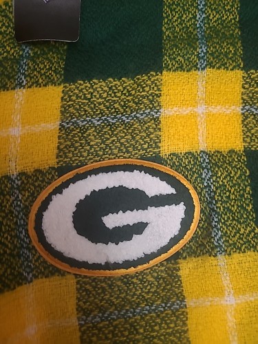 Green Bay Packers scarf NFL Plaid Blanket Scarf Wrap by Little Earth - Picture 2 of 4