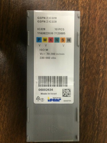 10 pcs ISCAR GSFN 2 IC328 CARBIDE SLITTING INSERTS
