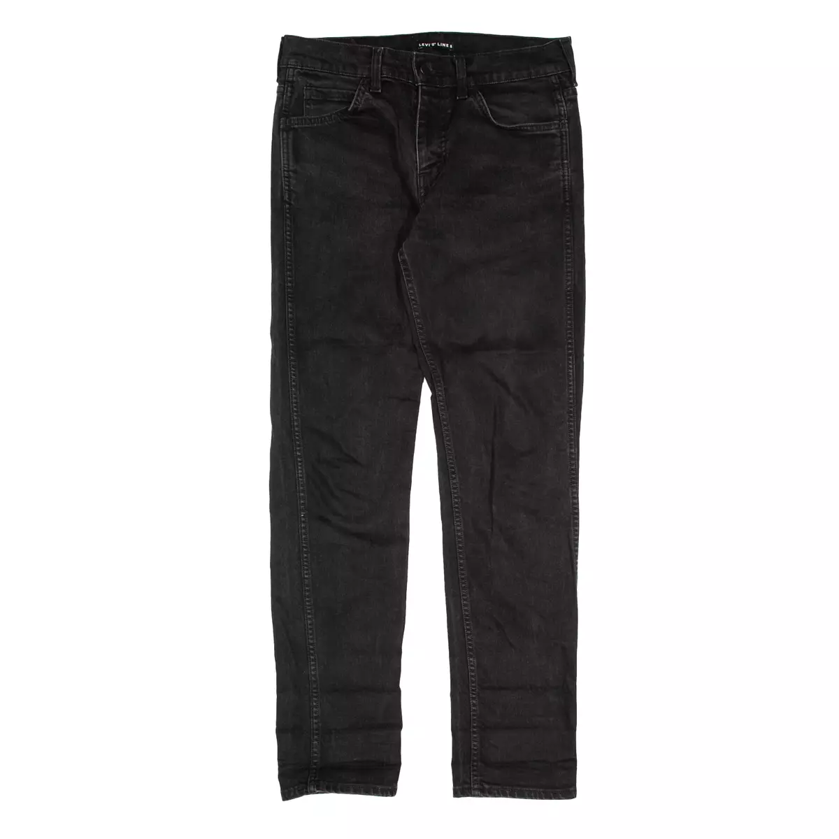 LEVI S LINE 8 Mens Jeans Black Denim Slim Straight W30 L32 eBay