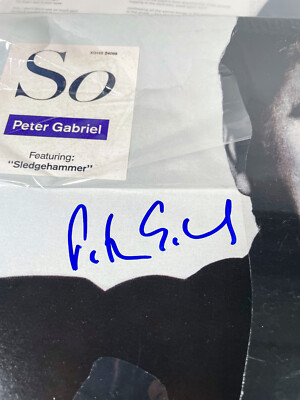 Peter Gabriel Signed SO Vinyl Album w Hype Sticker EXACT Proof JSA