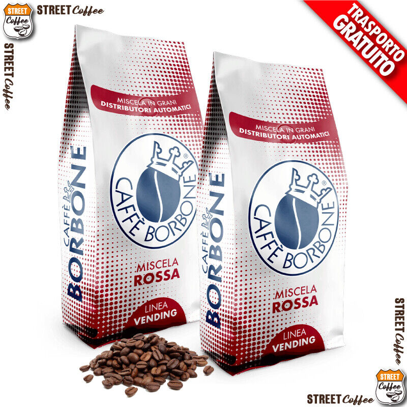 6 kg 6 Buste Caffè Borbone Grani Miscela Rossa Rosso Vending Originale Chicchi *