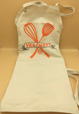 MasterChef Junior Logo Yes Chef! w/ Whisk & Spatula Design Kids Apron Off-White