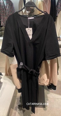 zara textured dress with belt