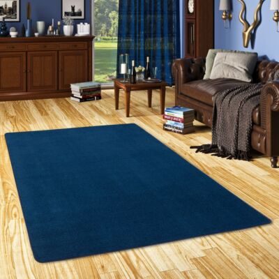 Trend Velours Teppich Joy Dunkelblau 