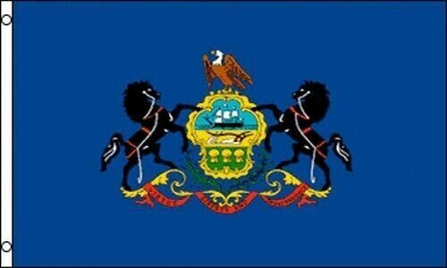Pennsylvania Staatsflagge 3x5 Fuß Metalltüllen Commonwealth PA Wappen - Bild 1 von 2