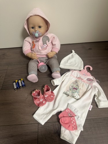 Zapf Creation Baby Annabell Active Puppe 43 cm mit Sound und Zubehör rosa - Bild 3 von 12
