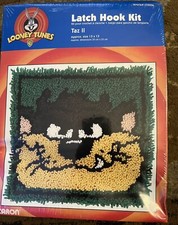 Vintage 97 Looney Tunes Taz 2 Tasmanian Devil Latch Hook New
