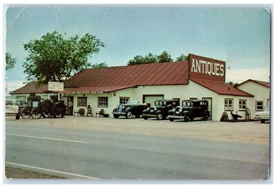 c1910 Shull Pianos & Antiques Building Classic Cars Arriba Colorado CO Postcard