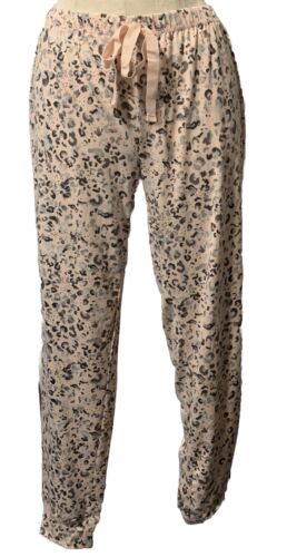Pajama Pants Marilyn Monroe Silky Knit  Jogger ANIMAL PRINT Women’s M  Pink - Picture 1 of 7