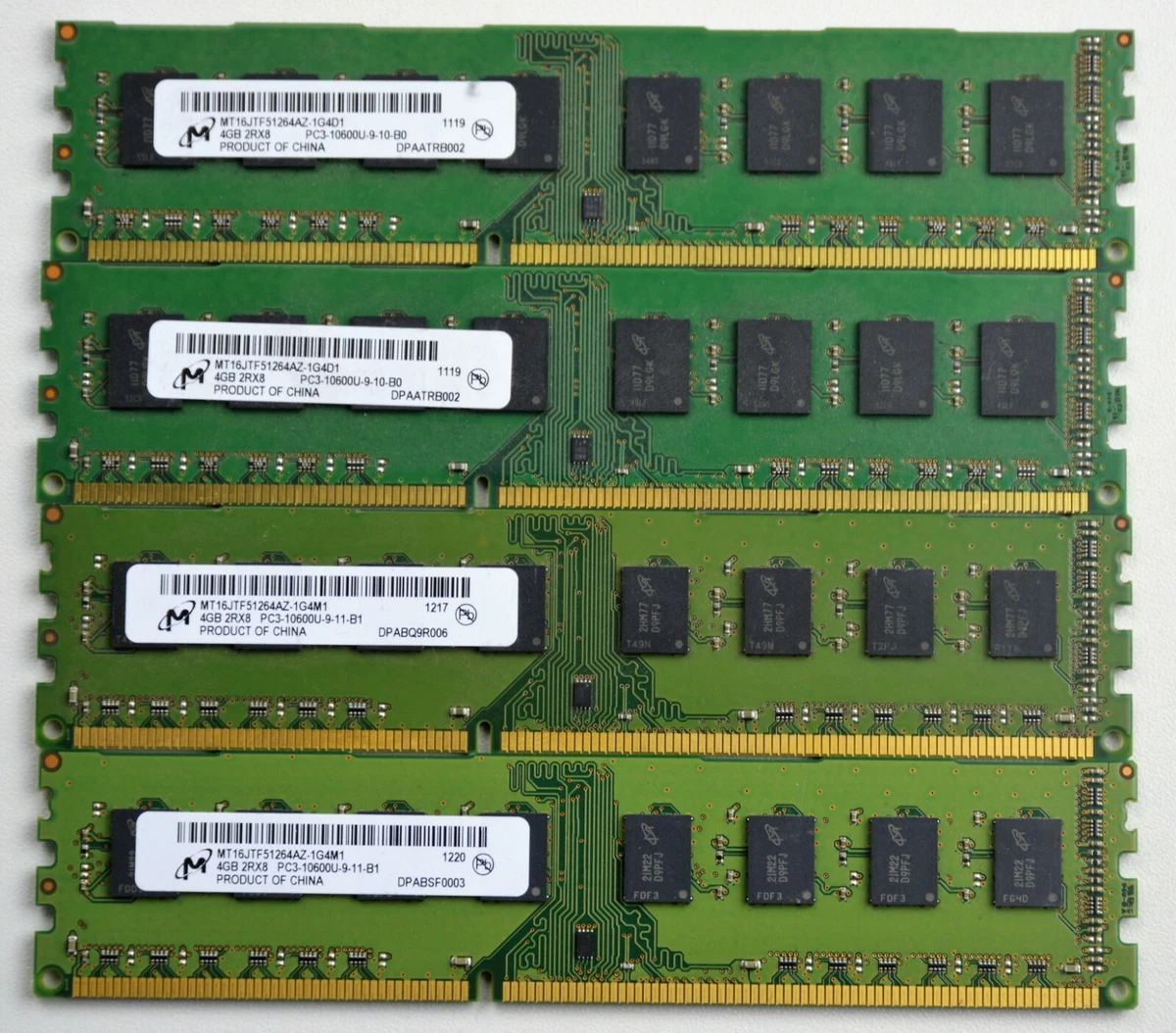 solitario Persuasión Florecer 16 GB 4x4GB DDR3 PC3-10600U 1333MHZ NON ECC UNBUFFERED 240 PIN PC RAM WARRANTY | eBay solitario Persuasión Florecer 16 GB 4x4GB DDR3 PC3-10600U 1333MHZ NON ECC UNBUFFERED 240 PIN PC RAM WARRANTY | eBay