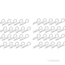 40pcs R Clips Hitch Pins Clips Stainless Steel Retaining Cotter Pins Spring C...