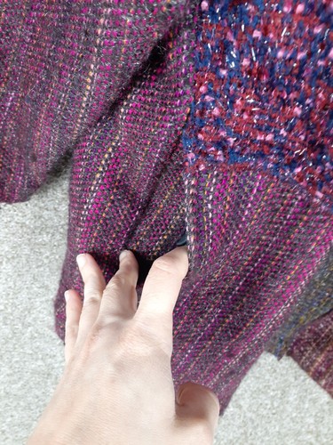 White Stag Tweed Blazer Womens 22W/24W Pink Purple Art to Wear Boho Button Front - Picture 2 of 7