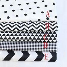 50cm 160CM black/white/Check /stripe/Dot 100 cotton fabric Quilt Sewing A99