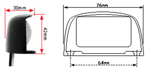 LED NUMBER PLATE LIGHT TRUCK TRAILER UTE 35BLM - Picture 3 of 3