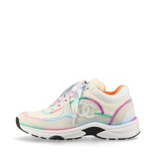 Chanel Coco Mark Suede x fabric Sneakers 36 Ladies' Multicolor G34360 Replaceabl