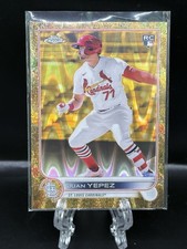 2022 Topps Chrome Gilded Ray Wave Gold Etch Refractor Rookie RC /25 Juan Yepez