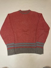 VTG The Grubb by Robert Bruce Pink Wool Sweater Made In USA W/Chunky Collar M