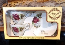 Argyle China Ruby Wedding Cup & Saucer Gift Set In Box. Made In England