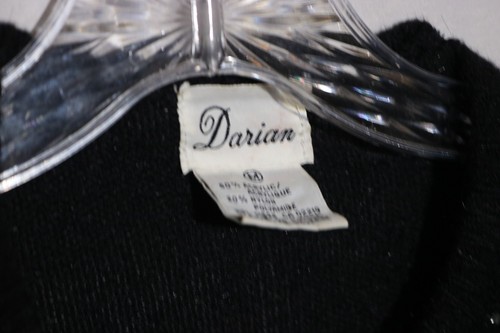 Abito maglione nero anni 80 ricamato e gioiello marca Darian vintage taglia media - Foto 4 di 5