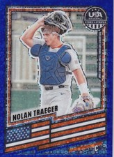 2026 Stars & Stripes USA Nolan Traeger 015/149 #128 Blue Disco Prizm PWE