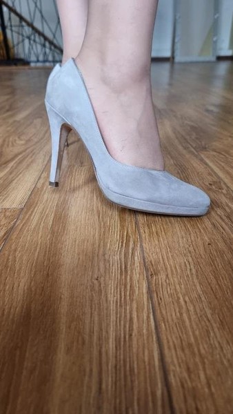 Women Patek Philippe Heels Silver Suede 37