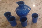 Fiesta Sapphire Glossy Ceramic Carafe  with 4 Cups Bloomingdale Exclusive