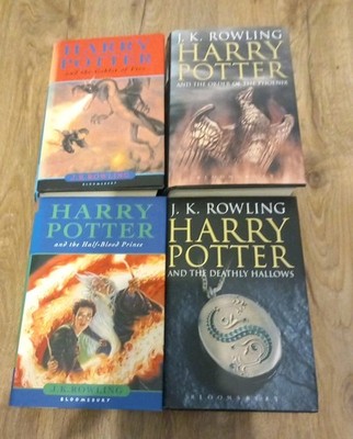 4 Harry Potter Hardback Books 3 First Editions 