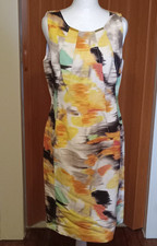 Calvin Klein Sleeveless Sheath Dress Multicolor/Watercolor print  NWT Size 8