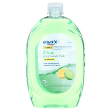 Equate citrus antibacterial liquid Hand Soap, 50 fl oz...... 0.12 per fl oz
