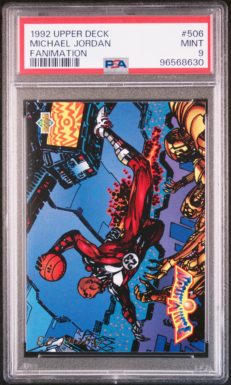 1992 UD FANIMATION #506 MICHAEL JORDAN PSA 9