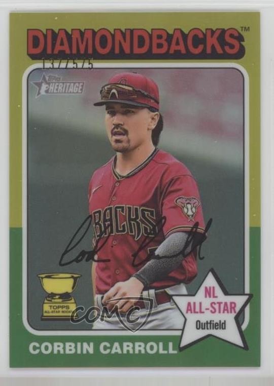 2024 Topps Heritage Chrome Refractor 137/575 Corbin Carroll #372 0rf