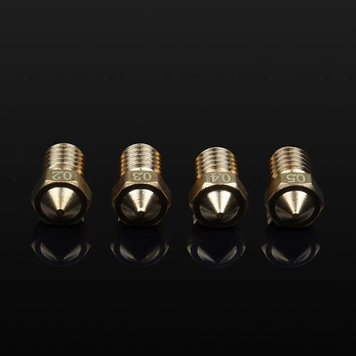 4pcs 3D Printer Parts e3d v5 v6 Hotend Brass Nozzle M6 Thread 0.2/0.3/0.4/0.5mm - Picture 4 of 6