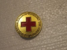 spilla distintivo VOLONTARI CROCE ROSSA ITALIANA artistica metalli Firenze di