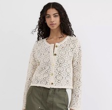 Loft Crochet Cardigan Women s Size Small