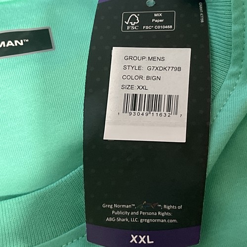 Greg Norman Short Sleeve Pullover Size XXL Green Cotton Crew Neck Golf Shirt - Picture 7 of 8