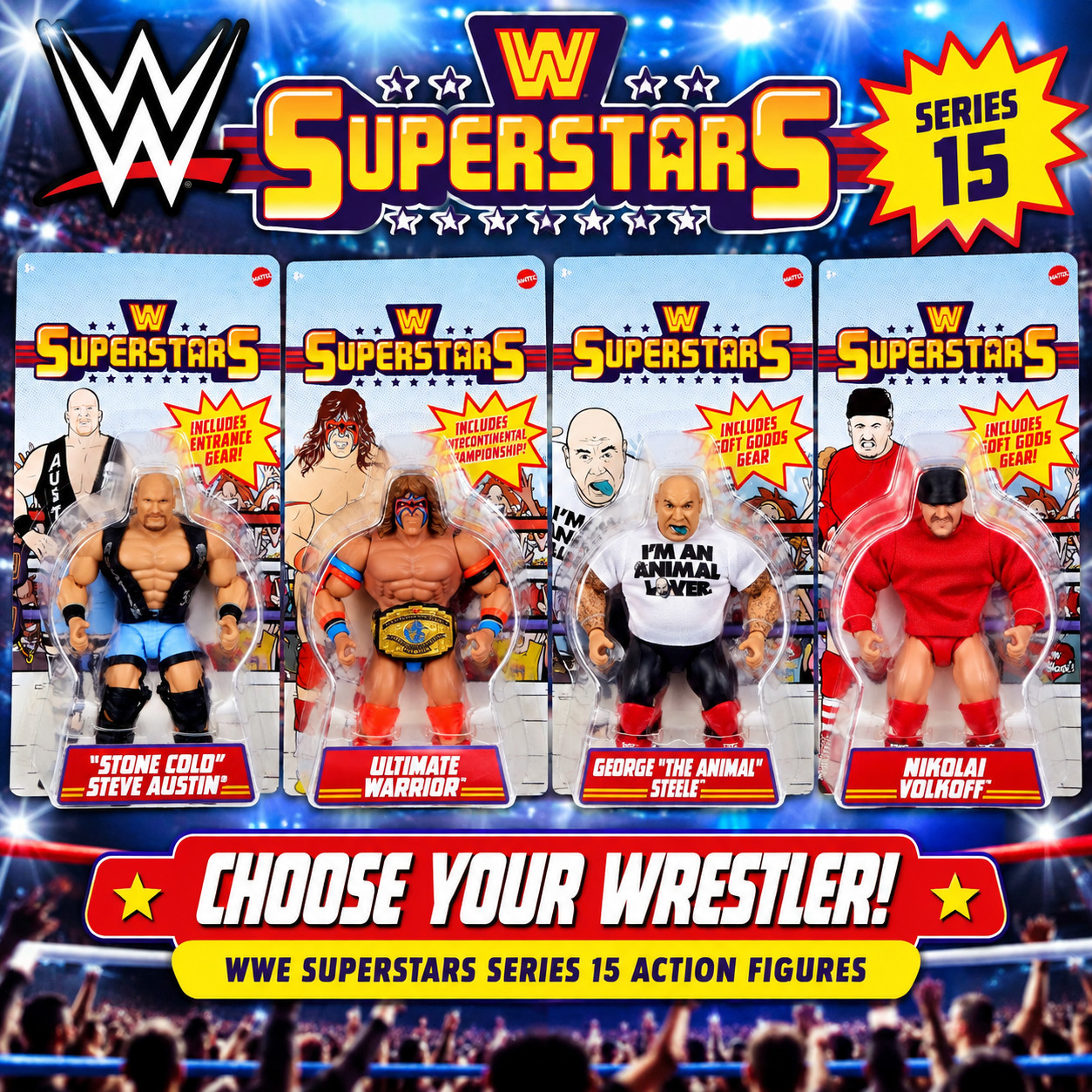 Mattel WWE Superstars Series 15 Wrestling Action Figures Choose Your Wrestler