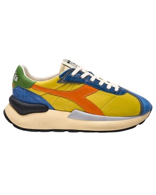 Diadora Heritage Mercury Elite Schuhe Sneaker Freizeit Herren Leder Gelb/Blau