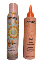 AMIKA: Top Gloss Shine Spray 4.8 Oz./Instant Shine Mask 6.7 Oz. Set New