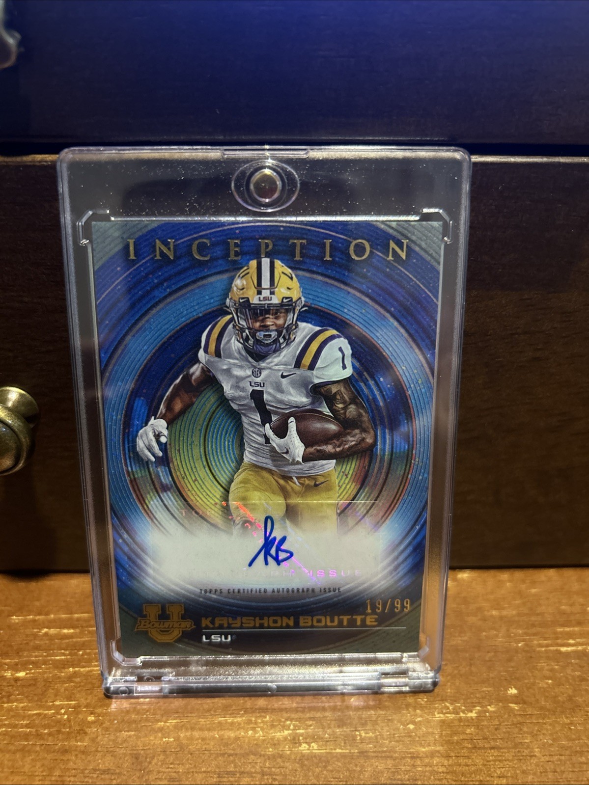 Kayshon Boutte Panini National Treasures Rookie NFL Gear Signatures Combos #KBE Base