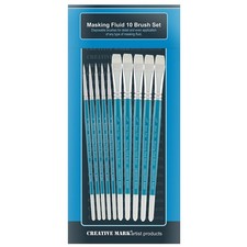 Masking Fluid Paint Brushes Set of 10 - Watercolor Brushes Contains Synthetic